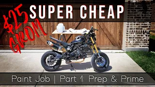 SUPER CHEAP Honda Grom Paint Job | Part 1: Prep & Prime