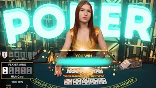 CARIBBEAN STUD POKER LIVE CASINO SESSION!