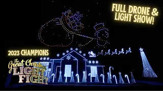 2023 Great Christmas Light Fight Winning Drone Show & Light Show