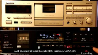 BASF Chromdioxid Super II cassette of 1983 year on AKAI GX-R70