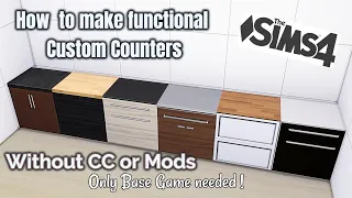 Custom Functional Counters |NOCC or Mods| Only Base Game Needed| The Sims 4