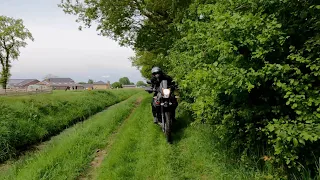 Two Yamaha XT660Z Tenere riding the Trans Euro Trail Netherlands (TET)