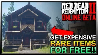 HOW TO GET TONS OF EXPENSIVE ITEMS FREE! *Secret* Red Dead Redemption 2 Online Location