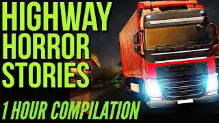 15 SCARY HIGHWAY & NIGHT DRIVING HORROR STORIES - 1 HOUR OF TRUCKER STORIES