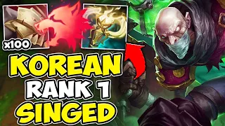 Watch how the World's Best Singed Player Carries Games (KOREAN RANK 1)