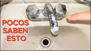 TRUCO CASERO de como darle brillo al lavamanos facil y rapido / Como LIMPIAR el lavamanos del baño