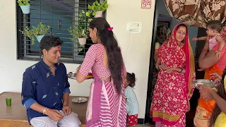 Full Family Sathe Rakshabandha Celebration | Kajal Rakhdi Bandhva Avi | Thakor Family