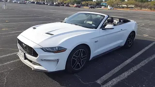 2019 Ford Mustang GT Premium Convertible: Start Up, Exhaust, & Test Drive | Lawsons Car Reviews