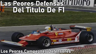 Las Peores Defensas Del Titulo De F1! | Tops F1