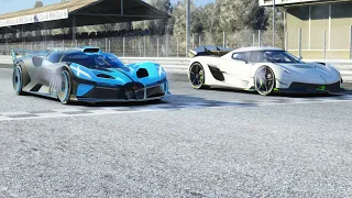 Bugatti Bolide vs Koenigsegg Jesko at Monza Full Course