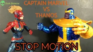 Captain Marvel VS Thanos (STOP MOTION)