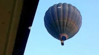 Hot air balloon taking off near our house