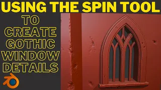 Create gothic style windows using the spin tool