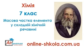 Хімія. 7 клас. Масова частка елемента у складній речовині. Онлайн-школа Альтернатива