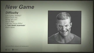 Wolfenstein 2: The New Colossus - Difficulty Screen