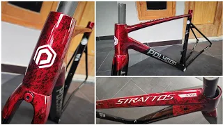 Custom Paint Polygon Strattos S4 Black Red Marble
