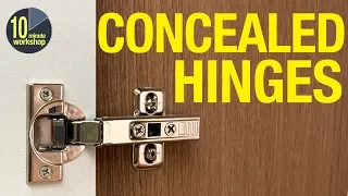 How to fit concealed (Euro-style) hinges for overlay & inset cabinet doors [video # 348]