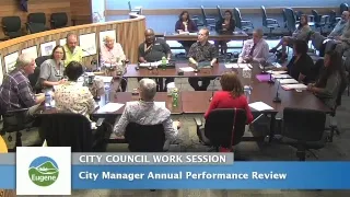 Eugene City Council Wednesday Work Session: June 28, 2017