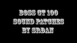 Boss GT 100 Patch 4-1 - 4-4