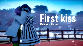 [MMD] Mitsuri x Obanai -  First kiss