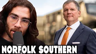 See residents' emotional confrontation with Norfolk Southern CEO | HasanAbi reacts