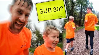Pacing my youngest subscriber to a SUB 30 5K (Alice Holt parkrun)