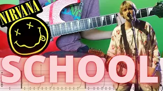 🔥Nirvana - School GUITAR LESSON w/ TABS Como Tocar How to play Easy Grunge Song 90s Music Rock