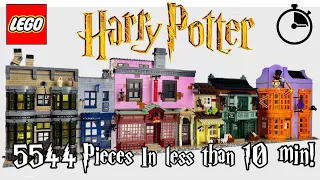 LEGO Harry Potter Diagon Alley 2020 (75978) 5544 Pieces In Under 10 Minutes!