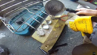 Making Fishing Weights with a Spoon