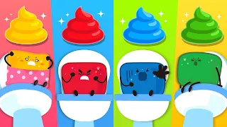 Colorful Poo Poo Song with Marshmallows | Rainbow Colors | + More Kids Songs | JunyTony