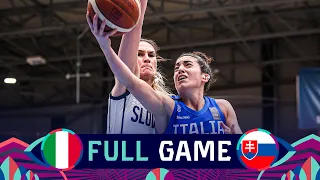 Italy v Slovakia | Full Basketball Game | FIBA Women's EuroBasket 2023 Qualifiers