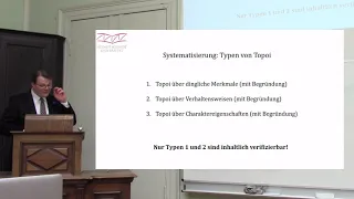 Vorlesung Geschichte: Topische Stereotype und die germanische perfidia.