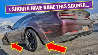 *EVERY WIDEBODY NEEDS THIS* HOW TO INSTALL ROCK GUARDS (MUD FLAPS) ON THE DODGE CHALLENGER WIDEBODY!