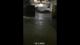 Tikrit, Iraq Heavy Rain And Hail ONn 19/3/2024 | iraq weather #iraqflood #iraqrain