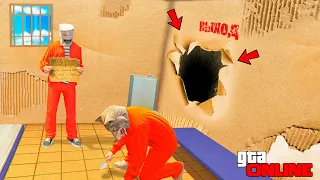 Escape FROM CARDBOARD PRISON CHALLENGE! Trying to get out of prison in 24 hours in GTA 5 ONLINE