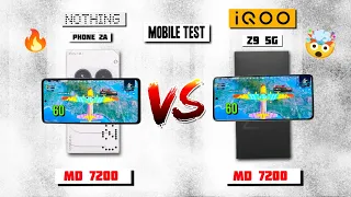 Nothing Phone 2a 🔥 VS Iqoo z9 5g 🤯 || which mobile is best in 20000  || red war