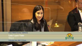 City of West Covina - February 2, 2021 - City Council Meeting