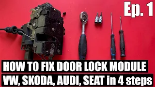 TUTORIAL: How to fix (replace microswitch) door lock module VW Golf Mk4, Bora, Jetta, Audi, Skoda