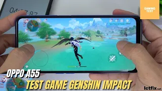 Oppo A55 Genshin Impact Gaming test | MediaTek Helio G35, 4GB RAM
