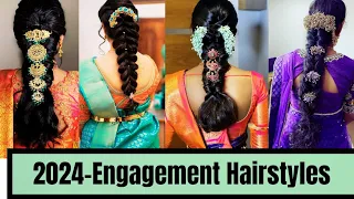 Engagement and wedding Hairstyles/ party wear traditional hairstyles#trending #viral #hairstyle