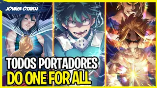 TODOS OS PORTADORES DO ONE FOR ALL (do mais Fraco ao mais Forte) | BOKU NO HERO (My Hero Academia)