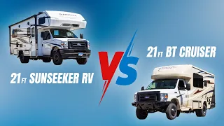 21 Foot Class C RV Walkthrough Comparison | BT Cruiser Vs Sunseeker