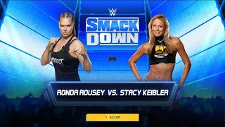 WWE 2K22 RONDA ROUSEY VS. STACY KEIBLER SMACKDOWN