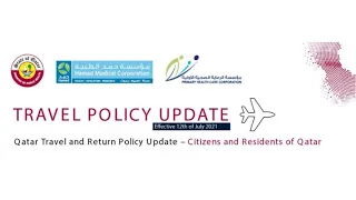 New update on Quarantine policy, from Public Health Ministry Qatar 10 July 2021