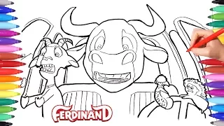 Ferdinand Movie Coloring Pages for Kids | How to draw Ferdinand Lupe Una Dos Tres Cuatro