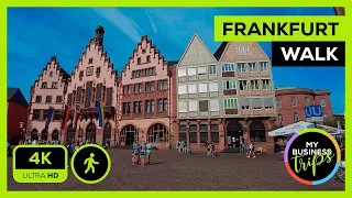 Frankfurt City Walking Tour | 4K | 2022