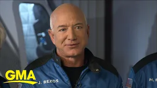 Jeff Bezos speaks out hours ahead of historic trip to edge of space l GMA