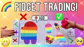 RAINBOW Fidget Trading With my Sister! 🌈 *WHO GOT SCAMMED?!* 😤 #FidgetTrading