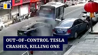 Tesla crashes in China after going out of control, killing one and injuring another