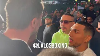 TEOFIMO LOPEZ CHECKS EDDIE HEARN FOR TELLING HIS FATHER TO SHUT UP!!